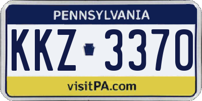 PA license plate KKZ3370