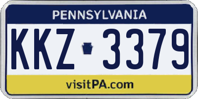 PA license plate KKZ3379