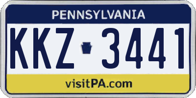 PA license plate KKZ3441