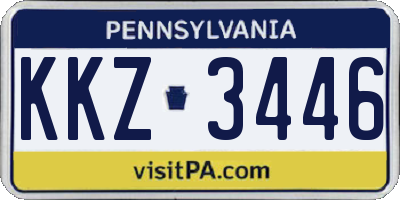PA license plate KKZ3446
