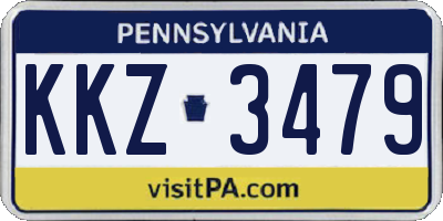 PA license plate KKZ3479