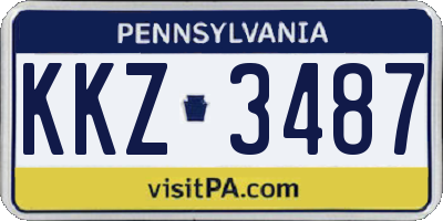 PA license plate KKZ3487