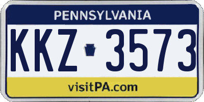 PA license plate KKZ3573