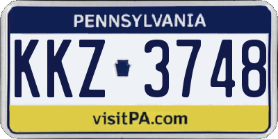 PA license plate KKZ3748