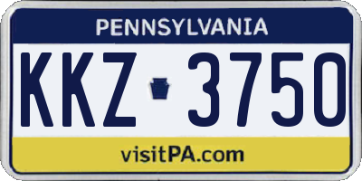 PA license plate KKZ3750