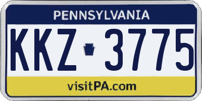 PA license plate KKZ3775