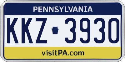 PA license plate KKZ3930
