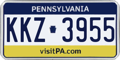 PA license plate KKZ3955