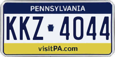 PA license plate KKZ4044