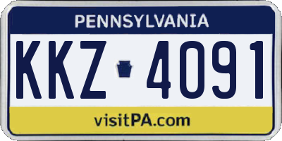 PA license plate KKZ4091