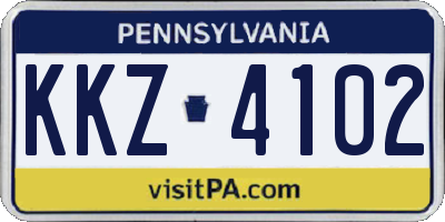 PA license plate KKZ4102