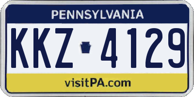 PA license plate KKZ4129