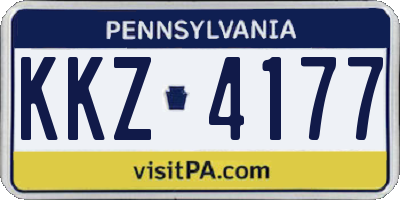 PA license plate KKZ4177