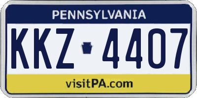 PA license plate KKZ4407