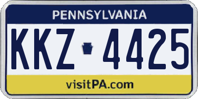 PA license plate KKZ4425
