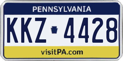 PA license plate KKZ4428