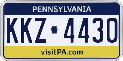 PA license plate KKZ4430