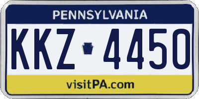 PA license plate KKZ4450