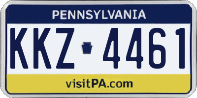 PA license plate KKZ4461