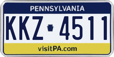 PA license plate KKZ4511