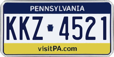 PA license plate KKZ4521