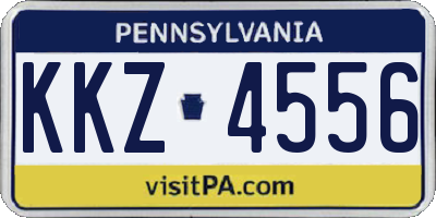 PA license plate KKZ4556