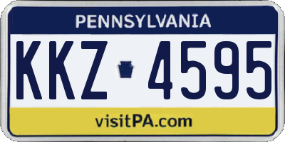 PA license plate KKZ4595