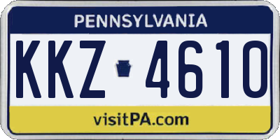 PA license plate KKZ4610