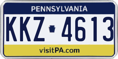 PA license plate KKZ4613