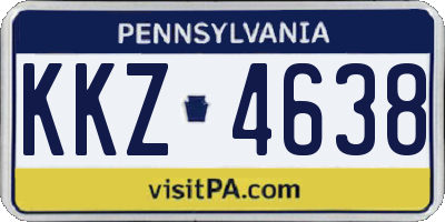 PA license plate KKZ4638