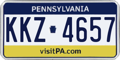 PA license plate KKZ4657