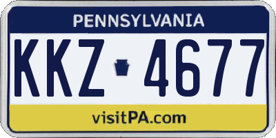 PA license plate KKZ4677