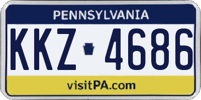 PA license plate KKZ4686