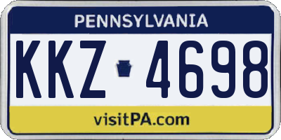 PA license plate KKZ4698
