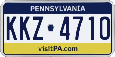 PA license plate KKZ4710
