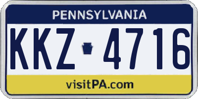 PA license plate KKZ4716