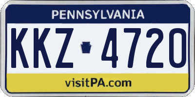 PA license plate KKZ4720