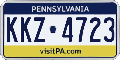 PA license plate KKZ4723