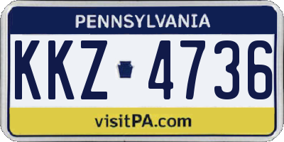 PA license plate KKZ4736