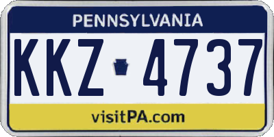 PA license plate KKZ4737