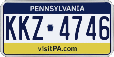 PA license plate KKZ4746