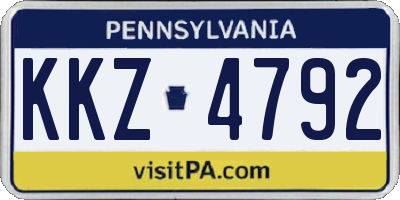 PA license plate KKZ4792