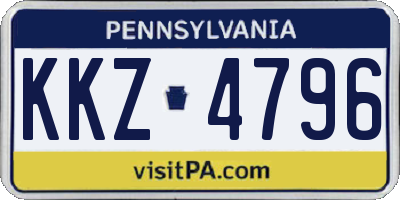 PA license plate KKZ4796