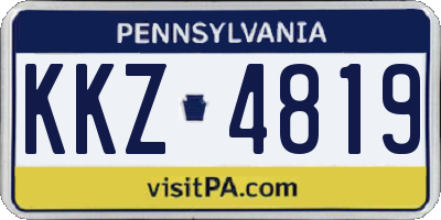 PA license plate KKZ4819