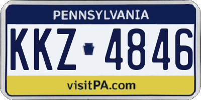 PA license plate KKZ4846