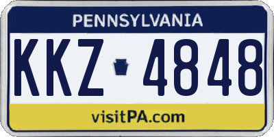 PA license plate KKZ4848