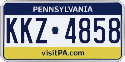 PA license plate KKZ4858