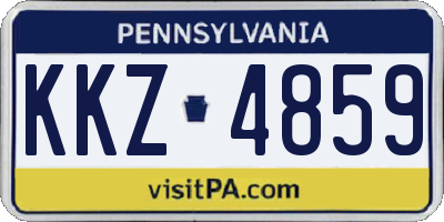 PA license plate KKZ4859
