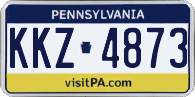 PA license plate KKZ4873