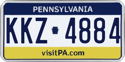 PA license plate KKZ4884